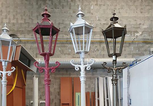 Thermolaquage lampadaires